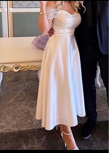 m Beden beyaz Renk Beyaz elbise nikah elbisesi nişan elbisesi