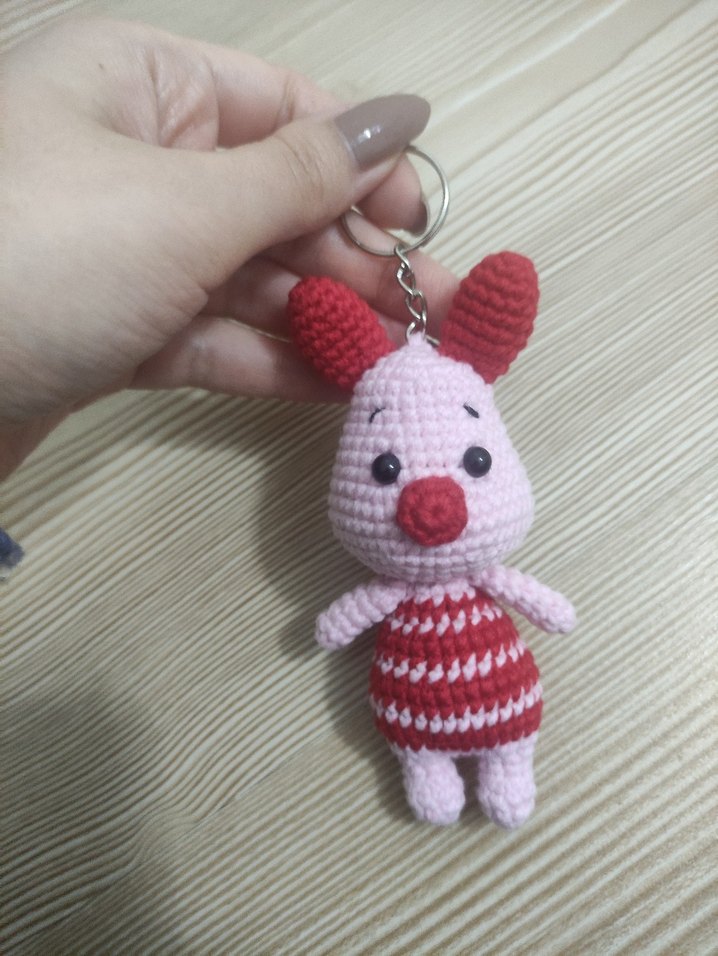 Pembe Örgü anahtarlık - Görsel 2