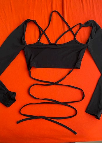 Trendyol & Milla Siyah Halter Yaka Strappy Goth Bluz
