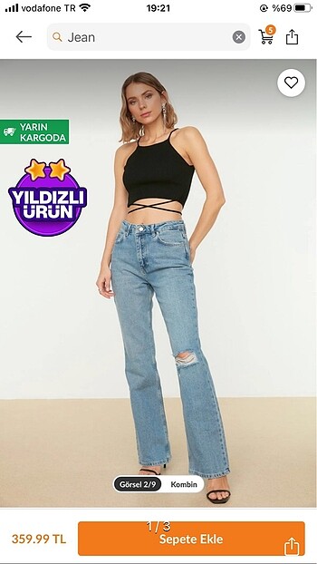 Milla dizi yırtık jean