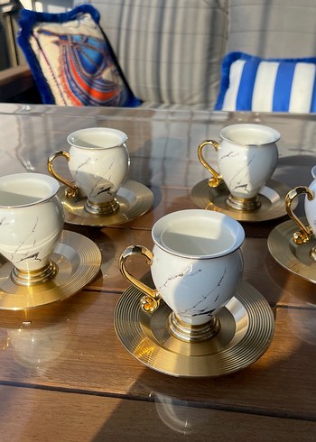 10 parça 5 alt kısmı metal golt fincan 5 golt metal tabak