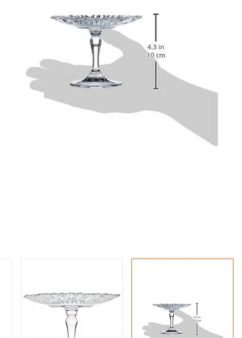 Modern Klasik Cam Ayaklı Tatlı Tabağı - Görsel 4