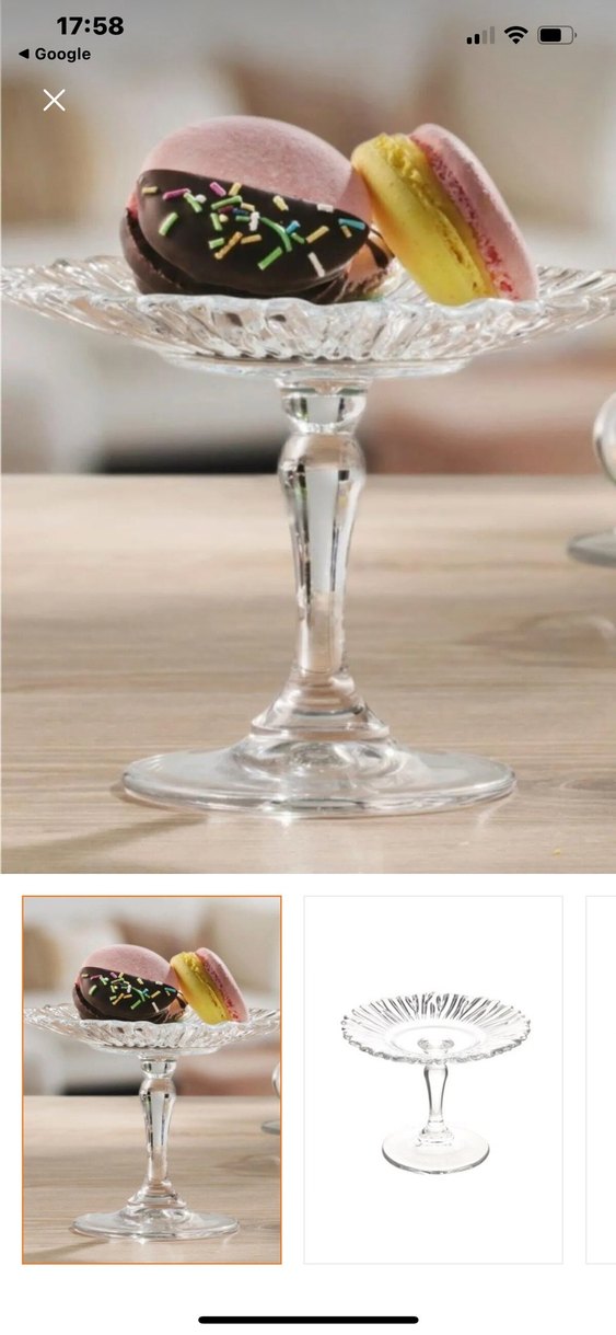 Modern Klasik Cam Ayaklı Tatlı Tabağı - Görsel 3