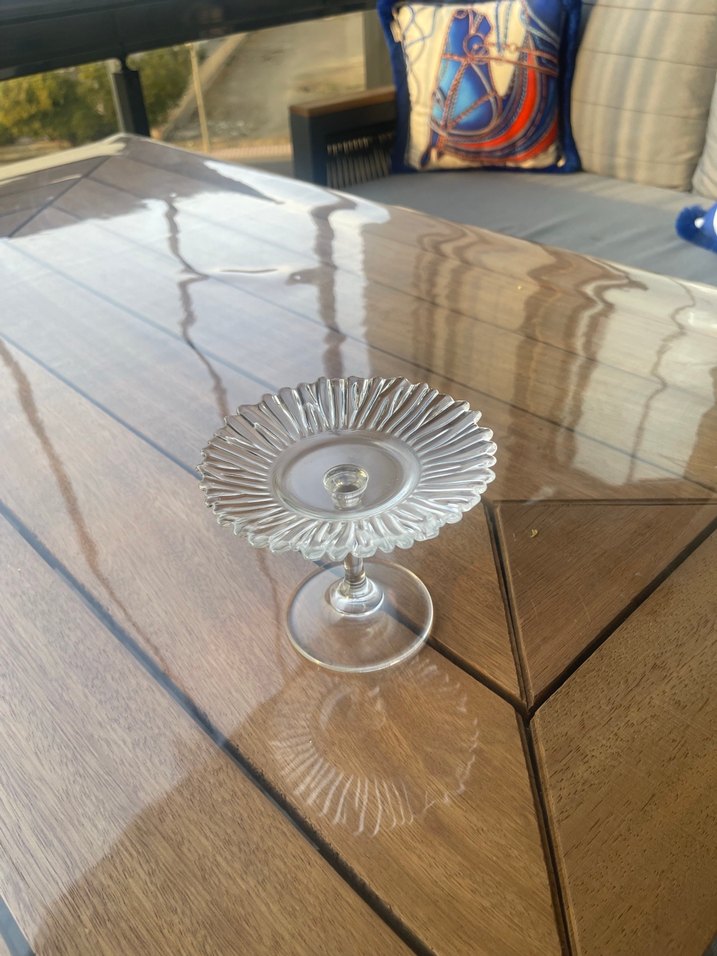 Modern Klasik Cam Ayaklı Tatlı Tabağı - Görsel 5