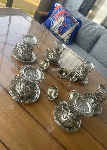 Gümüş İşlemeli Çay Seti - Görsel 5