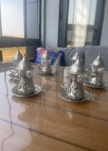 Gümüş İşlemeli Çay Seti - Görsel 3