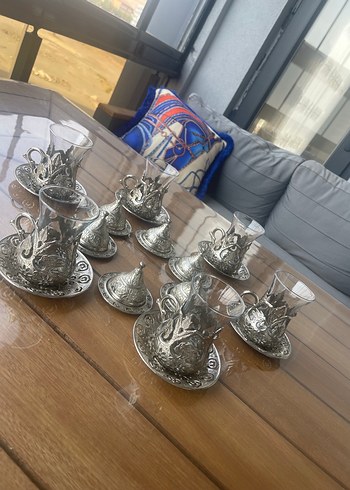 Gümüş İşlemeli Çay Seti - Görsel 2