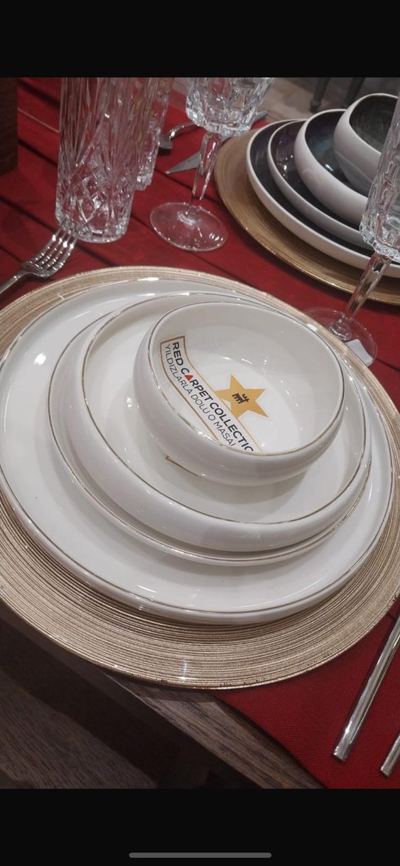 12 kişilk beyaz golt Yemek Takımı yer sıkıntıdında satılıktır - Görsel 5