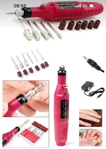 Pembe Elektrikli Tırnak Bakım Seti - Görsel 3