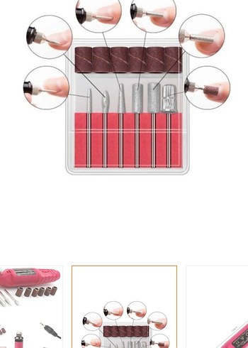 Pembe Elektrikli Tırnak Bakım Seti - Görsel 4