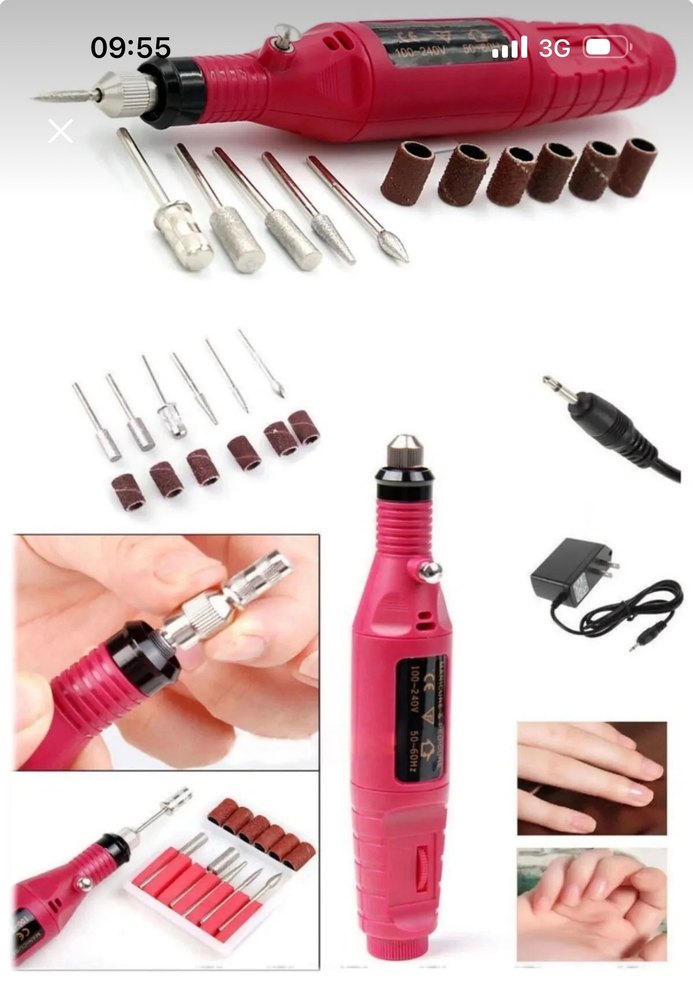 Pembe Elektrikli Tırnak Bakım Seti - Görsel 3