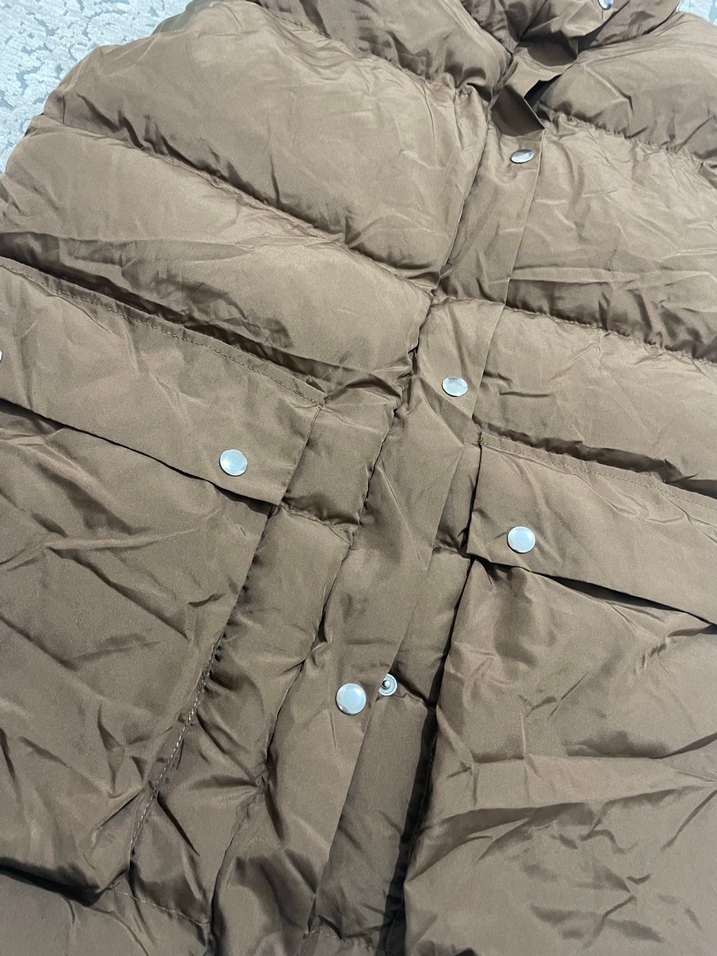 Düğmeli Kahverengi Kadın Yelek - Görsel 3