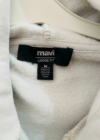 Gri Kapüşonlu Örme Kadın Sweatshirt mavi marka - Görsel 2