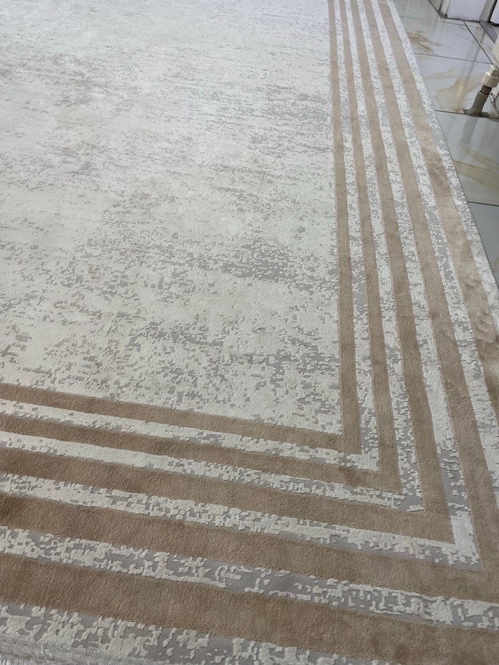 Modern Klasik Bej ve Gri Halı - Görsel 2