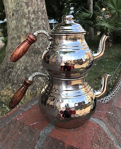 BEYAZ BAKIR ÇAYDANLIK
