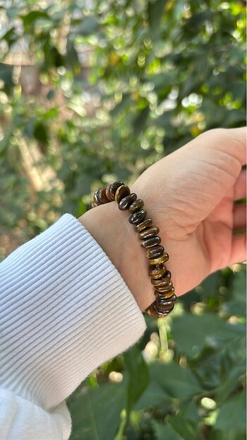 s Beden Kaplan gözü doğal taş bileklik. Yeni üründür .