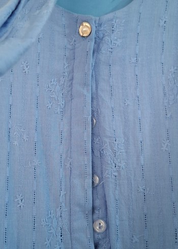 Mavi Uzun Bohem Elbise - Görsel 3