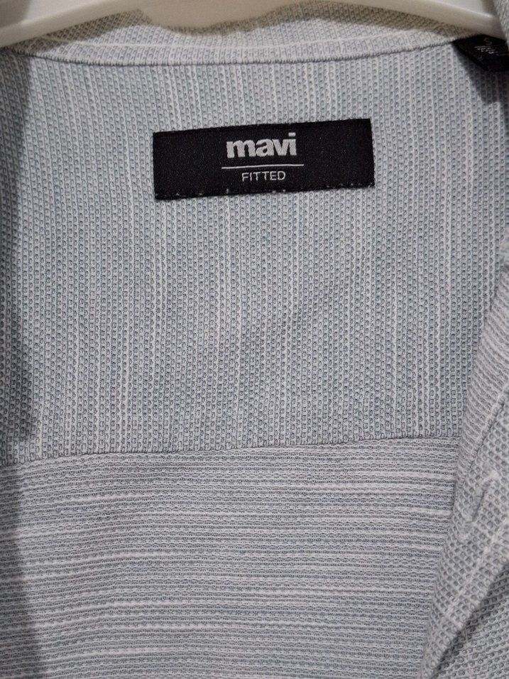 Gri Keten Uzun Kollu Erkek Gömlek - Görsel 3