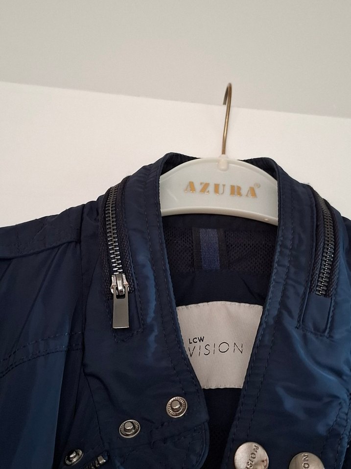 Düğmeli Lacivert Denim Erkek Ceket - Görsel 5