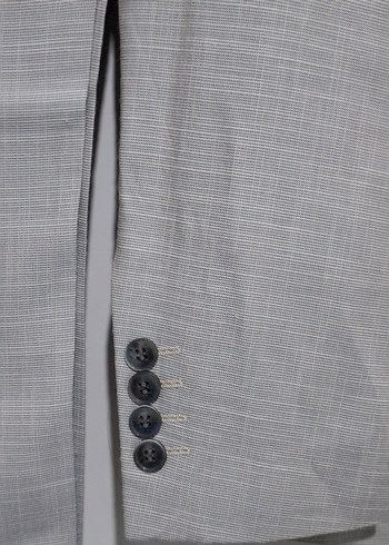 Gri Düğmeli Erkek Takım Elbise - Görsel 3