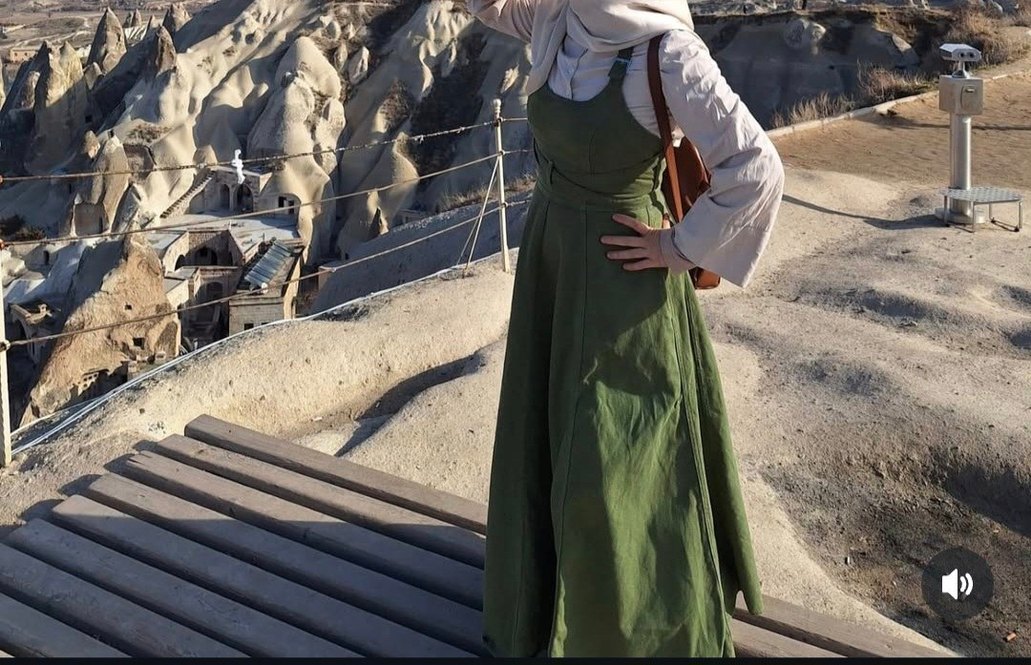 Kadın Keten Kuşaklı Uzun Elbise - Görsel 2