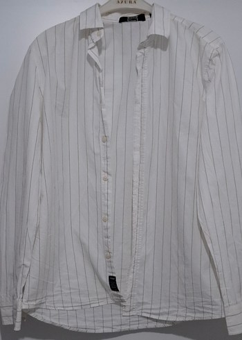 Uzun Kollu Beyaz Erkek Keten Gömlek - Görsel 5