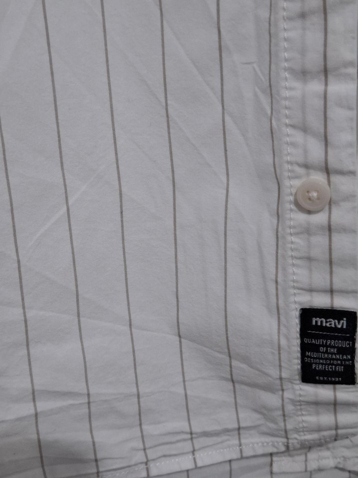 Uzun Kollu Beyaz Erkek Keten Gömlek - Görsel 2