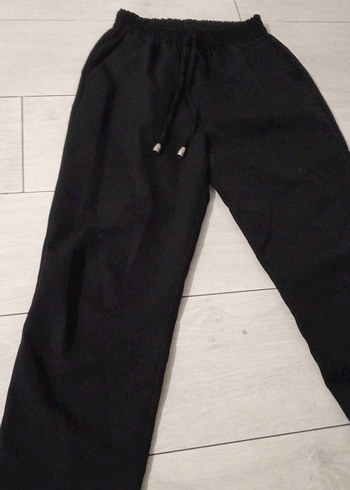 Siyah Rahat Kesim Kadın Kumaş Pantolon - Görsel 2