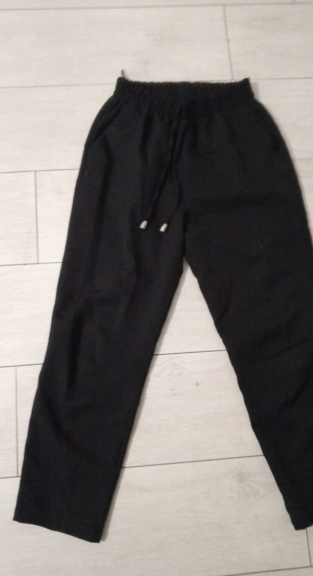 Siyah Rahat Kesim Kadın Kumaş Pantolon - Görsel 3