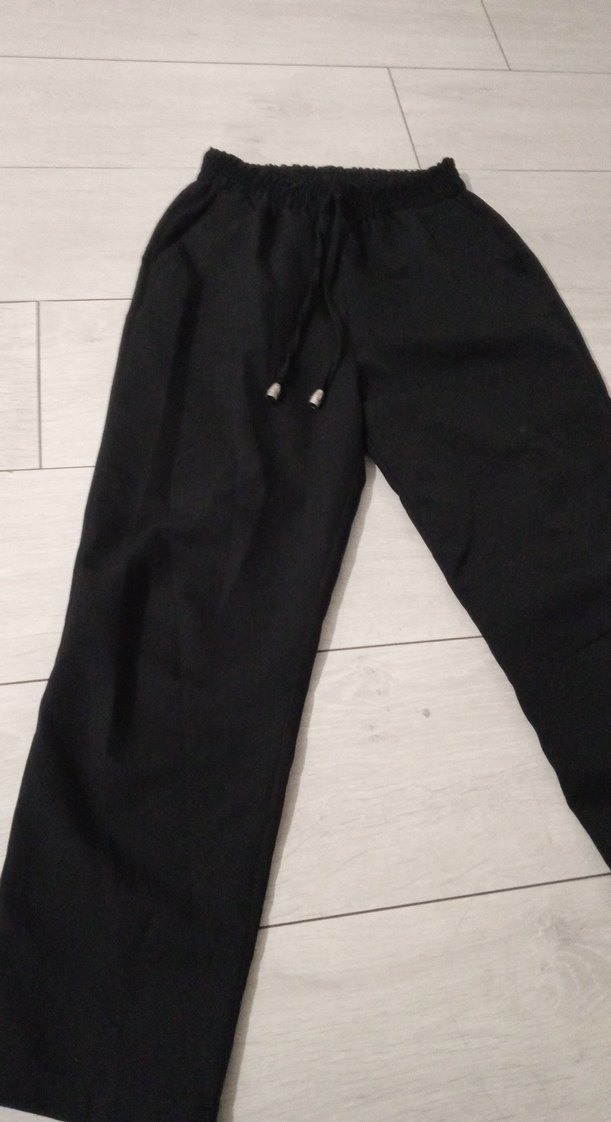 Siyah Rahat Kesim Kadın Kumaş Pantolon - Görsel 2