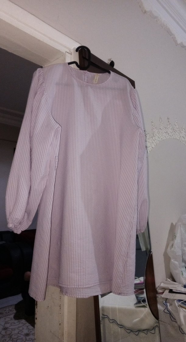 Pembe Piliseli Kadın Midi Tunik - Görsel 2