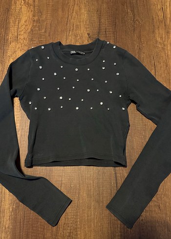 Gri Pul Detaylı Kadın Triko Kazak - Görsel 2