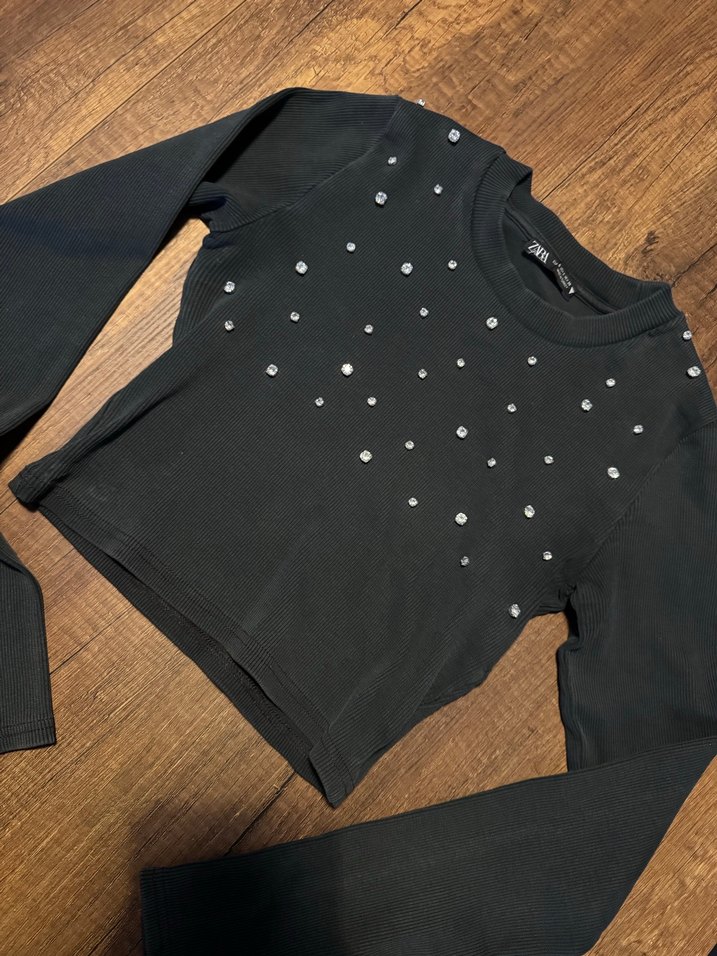 Gri Pul Detaylı Kadın Triko Kazak - Görsel 3