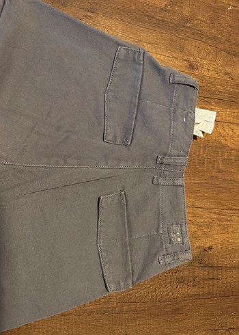 Gri denim kargo pantolon - Görsel 4