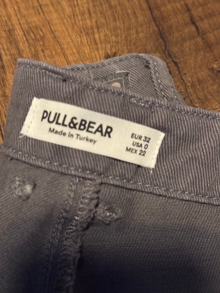 Gri denim kargo pantolon - Görsel 2