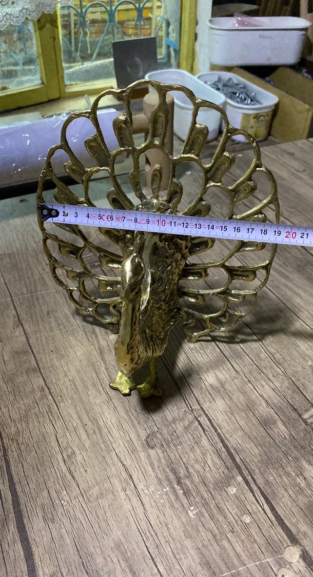 Parlak Altın Renkli Tavus Kuşu Biblo - Görsel 2