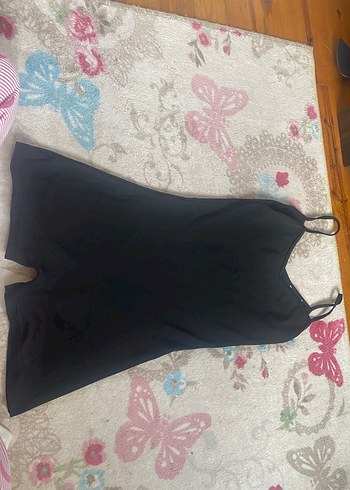 s Beden Siyah Dantel Detaylı Kısa Tulum
