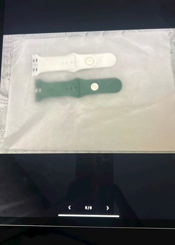 Apple Watch 44 mm Beyaz Yeşil Saat Kayışı - Görsel 5