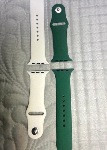 Beden Apple Watch 44 mm Beyaz Yeşil Saat Kayışı