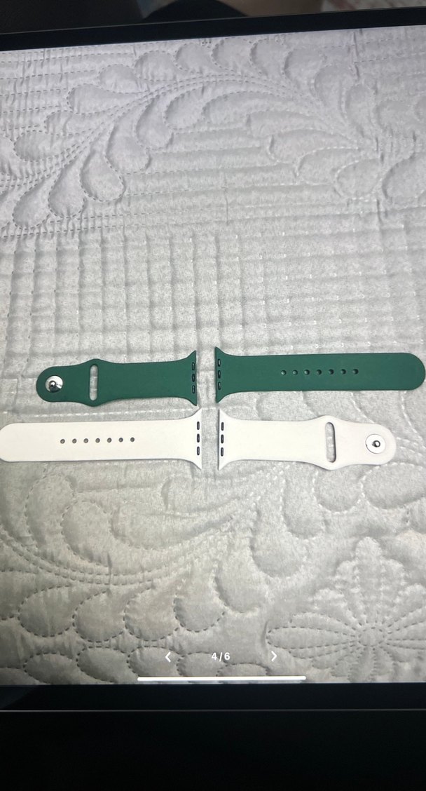 Apple Watch 44 mm Beyaz Yeşil Saat Kayışı - Görsel 4