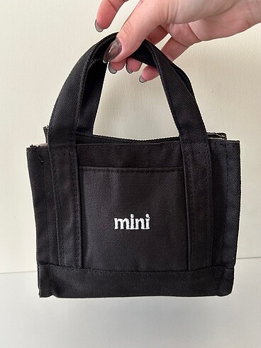Organik Siyah Mini Model Çapraz Çanta