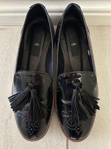 38 Beden siyah Renk Rugan Şık Loafer