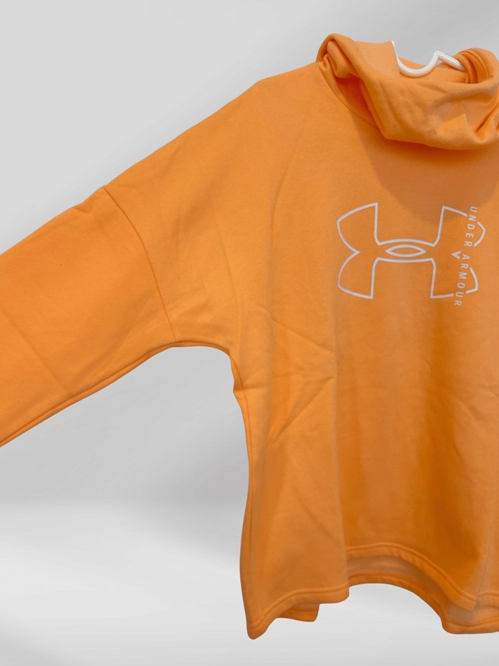 Turuncu Kapüşonlu Kadın Sweatshirt - Görsel 2