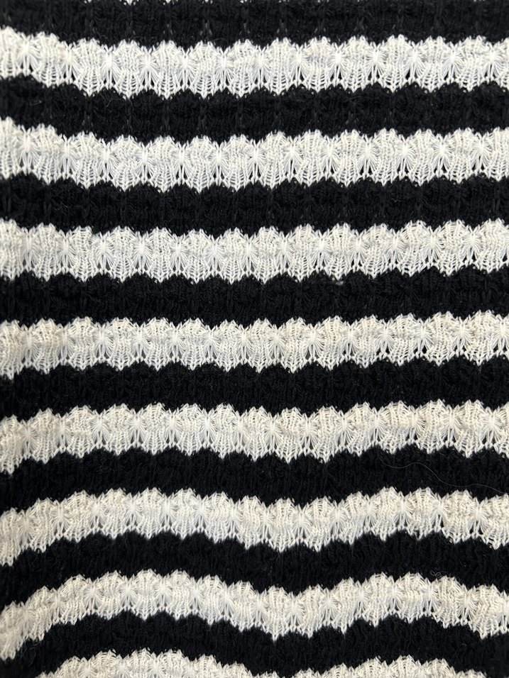 Kadın Çizgili Triko Uzun Kollu Kazak - Görsel 4