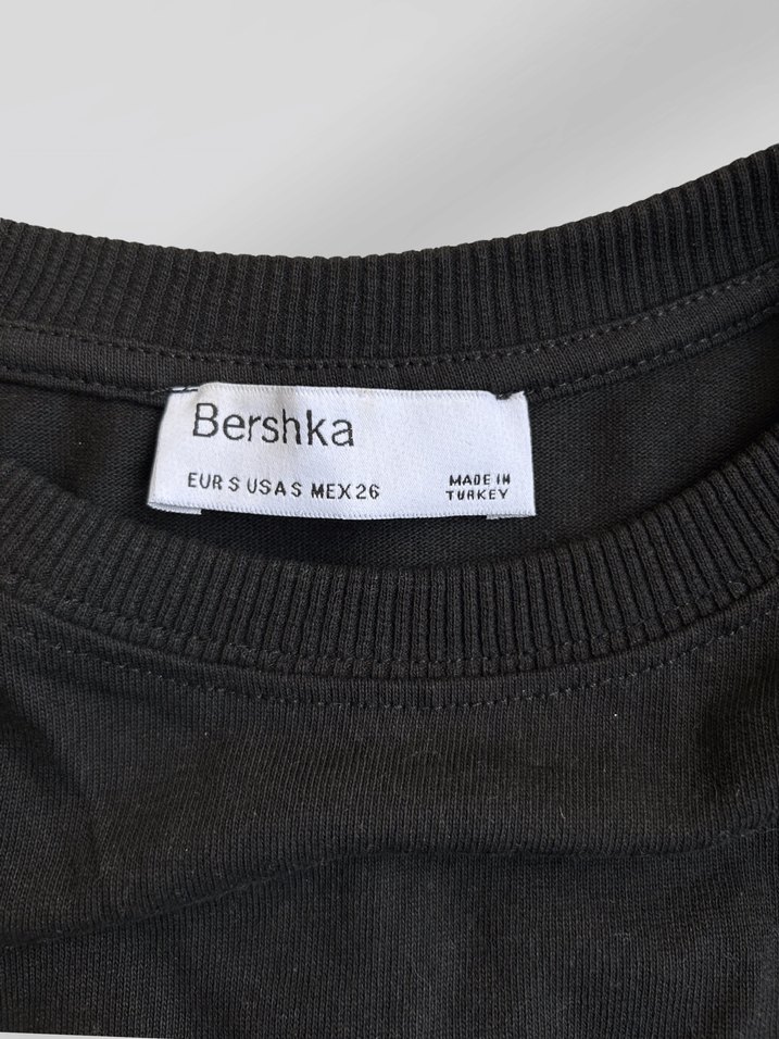 Korseli Siyah Kısa Kollu Tişört - Görsel 5