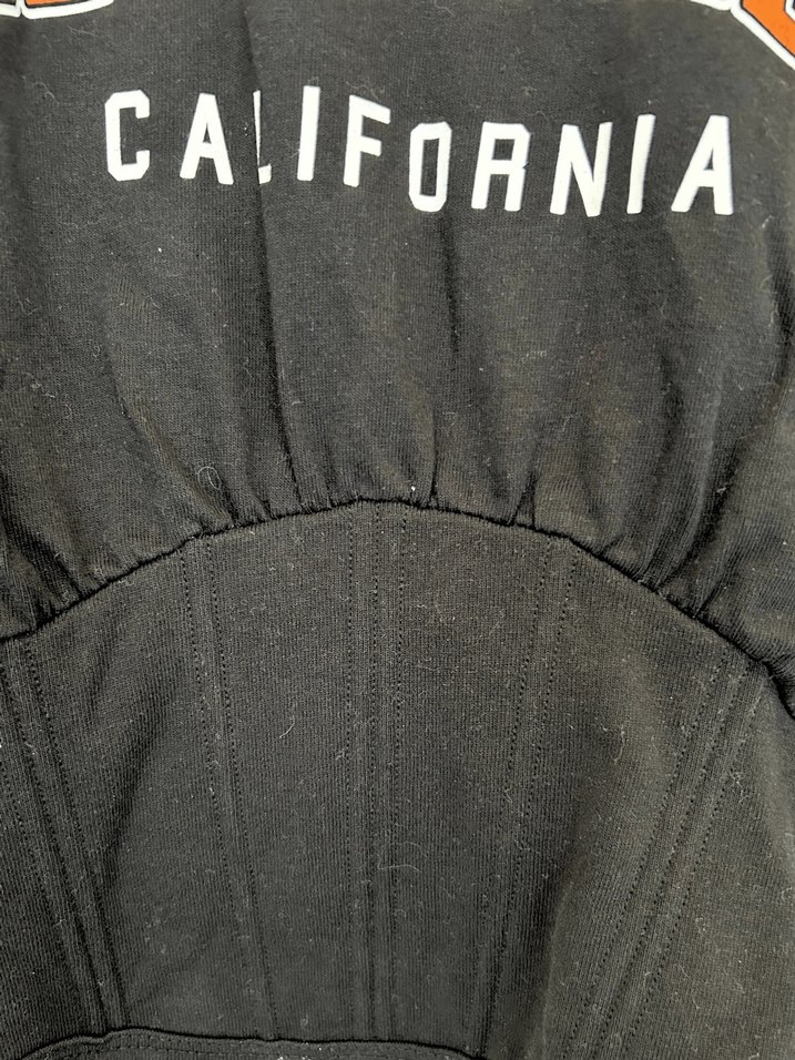 Korseli Siyah Kısa Kollu Tişört - Görsel 2