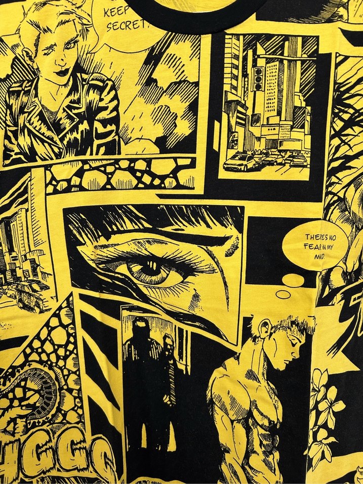 Sarı Baskılı Erkek Tişört - Görsel 3