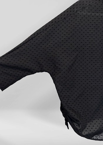 Siyah Kadın Salaş Gömlek - Görsel 5