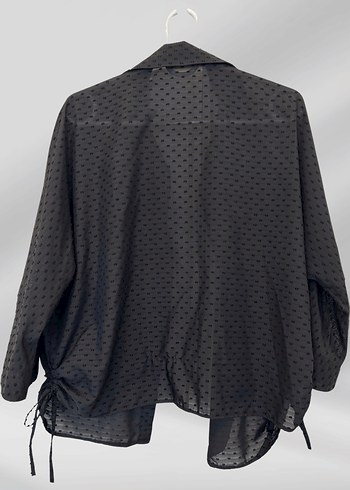 Siyah Kadın Salaş Gömlek - Görsel 3