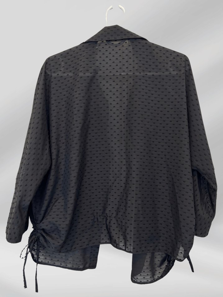 Siyah Kadın Salaş Gömlek - Görsel 3